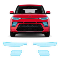 Антигравийная защитная бронепленка по лекалам для Kia Soul SK3 2019-2025 - оптика (фары и ПТФ)