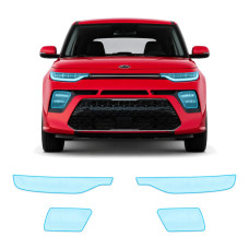 Антигравийная защитная бронепленка по лекалам для Kia Soul SK3 2019-2025 - оптика (фары и ПТФ)