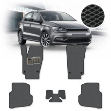 Коврики в салон EVA для Volkswagen Polo V 2009-2017 с подпятником Серые 5 шт