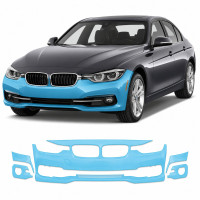 Антигравийная защитная бронепленка по лекалам для BMW 3 Series F30 facelift 2015-2019 - передний бампер