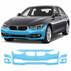 Антигравійна захисна бронеплівка за лекалами для BMW 3 Series F30 facelift 2015-2019 - передній бампер