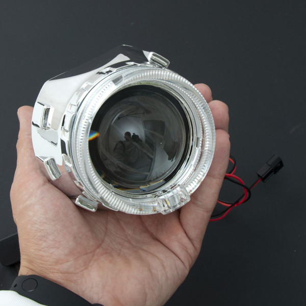 Лінза біксенон маска LED 2.5' (D63 мм) H1 / Н4 / Н7 / Широке охоплення 2 шт