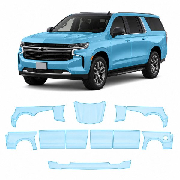Антигравийная защитная бронепленка по лекалам для Chevrolet Suburban IV 2021- полный кузов