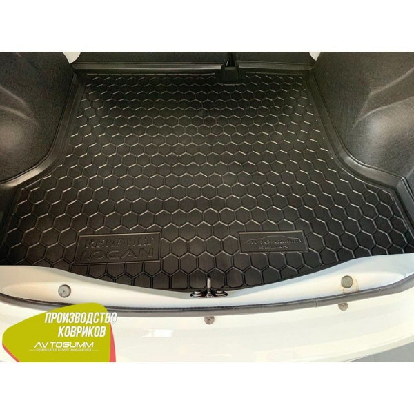Автомобільний килимок у багажник Renault Logan 2013- Sedan / Гумо - пластик