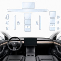 Набір Плівок захисних для салону Tesla Model 3 2017-2021 TPH (Кансолі Дисплея Ручок)