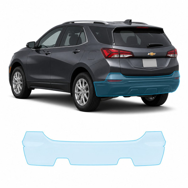 Антигравийная защитная бронепленка по лекалам для Chevrolet Equinox IV 2021- задний бампер