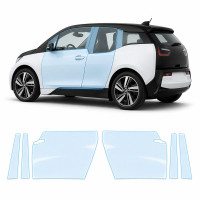 Антигравийная защитная бронепленка по лекалам для BMW i3 I01 2013-2022 - зоны дверей и стойки окон