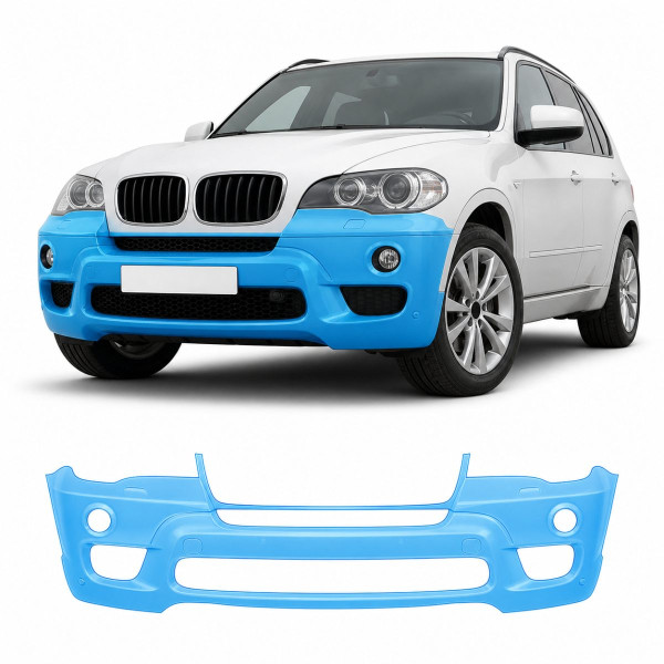 Антигравийная защитная бронепленка по лекалам для BMW X5 E70 2006-2013 - передний бампер