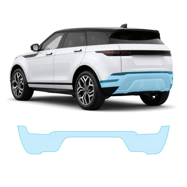 Антигравийная защитная бронепленка по лекалам для Land Rover Range Rover Evoque L551 2019- задний бампер