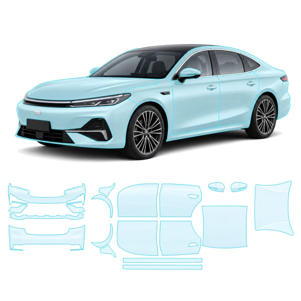 Антигравійна захисна бронеплівка за лекалами для Geely Galaxy A7 I 2024- повний кузов