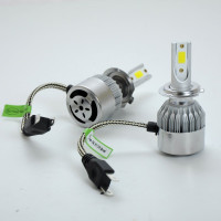 LED лампи автомобільні H7 радіатор+кулер 3800Lm C6L/COB/36W/5000K/IP65/9-32V 2шт