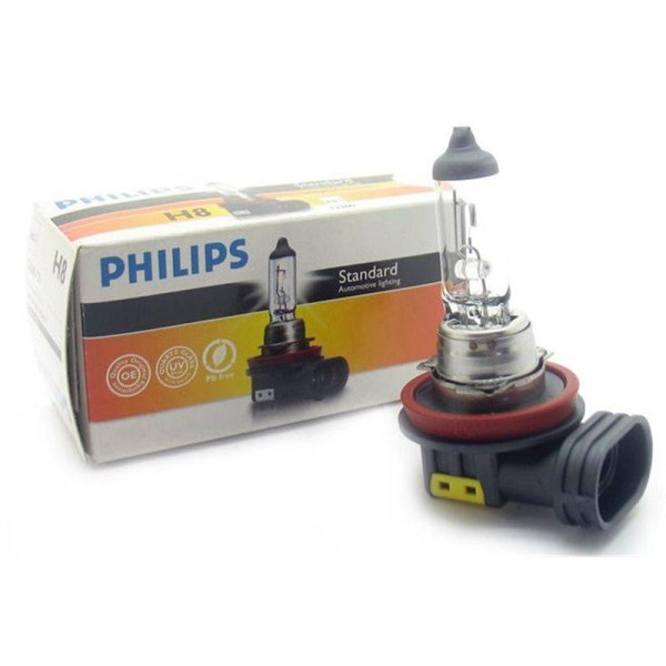 Автолампа галогенна Philips Standart H8 12V 35W 3200K 1 шт (12360C1)