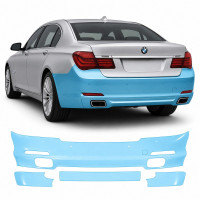 Антигравийная защитная бронепленка по лекалам для BMW 7 Series F01/F02 2008-2015 - задний бампер