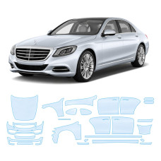 Антигравийная защитная бронепленка по лекалам для Mercedes-Benz S-Class W222 2013-2017 - полный кузов