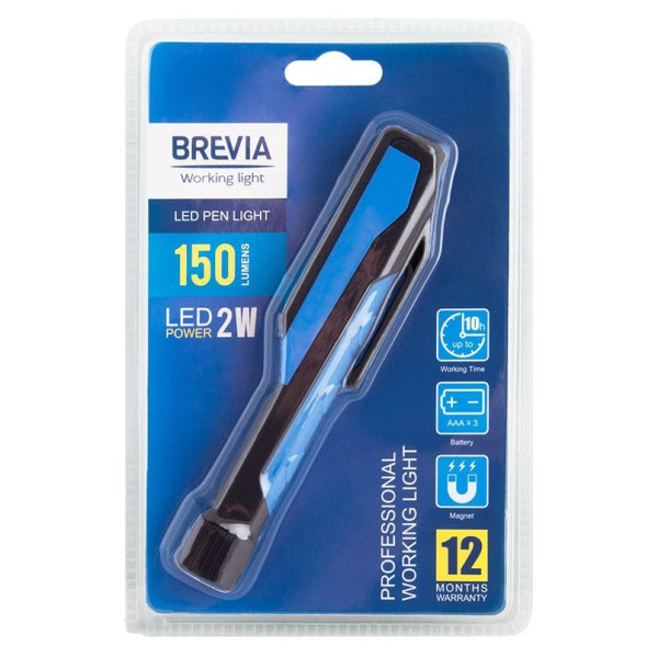 Ліхтар перенесення для СТО Brevia Led 2W COB / 150 lm +1W L=155 / магніт (№11390)