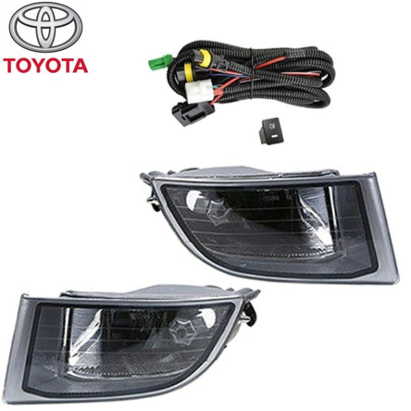 Противотуманные фары для Toyota Prado FJ120 2003-2009 H3 12V 55W с проводкой Комплект (TY-040)
