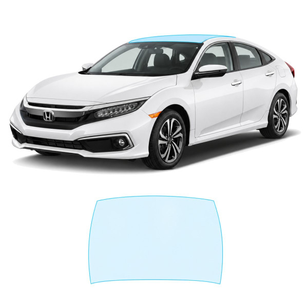 Антигравийная защитная бронепленка по лекалам для Honda Civic X facelift 2019-2021 - зона крыши