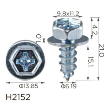 Саморез с шайбой Toyota, SCION (90159-60303, 9015960303, 18891) (H2152)