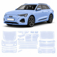 Антигравийная защитная бронепленка по лекалам для Audi Q8 e-tron GE facelift 2023-2025 - полный кузов