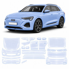 Антигравійна захисна бронеплівка за лекалами для Audi Q8 e-tron GE facelift 2023-2025 - повний кузов