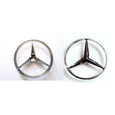 Эмблема для Mercedes 110 мм / пластиковая 3 пукли