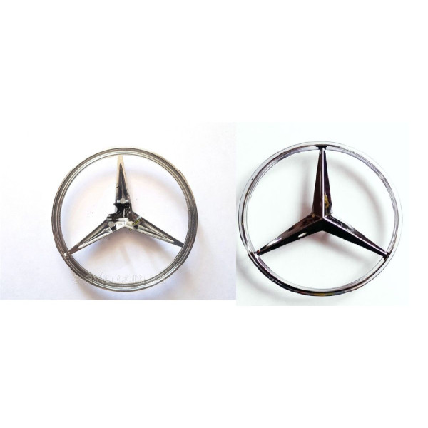 Емблема для Mercedes 110 мм / пластикова 3 пуклі