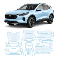 Антигравийная защитная бронепленка по лекалам для Ford Kuga III 2019- полный кузов