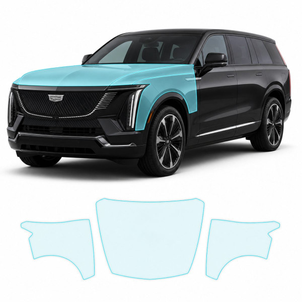Антигравийная защитная бронепленка по лекалам для Cadillac Vistiq EV 2025- капот и передние крылья