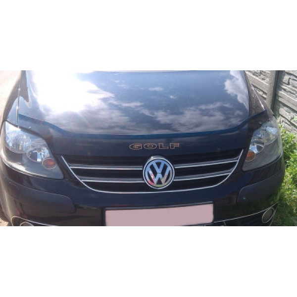 Дефлектор капота мухобойка Volkswagen Golf V plus 2003-2008 (Vip Tuning) VW32