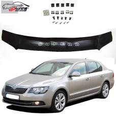 Дефлектор капоту мухобійка Skoda Superb 2008-2013 (Vip Tuning) SK16