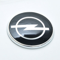 Емблема для Opel 72 мм пластикова чорна Xром Cкотч