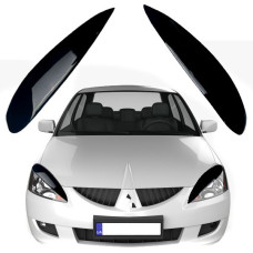 Реснички фар для Mitsubishi Lancer IX 2003-2007 Широкие Voron Glass
