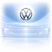 Антигравийная защитная бронепленка по лекалам для Volkswagen Touareg II facelift 2014-2018 - задний бампер