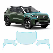 Антигравийная защитная бронепленка по лекалам для Citroen C3 Aircross II 2024- капот и передние крылья
