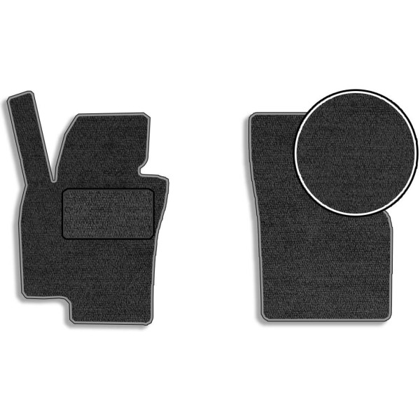Передние ворсовые коврики для Volkswagen Tiguan I 2007-2015 с подпятником 2 шт (Carrera)