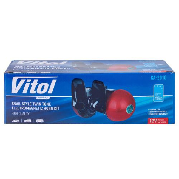 Сигнал электромагнитный улитка Vitol 12V D=115 мм (CA-2010)