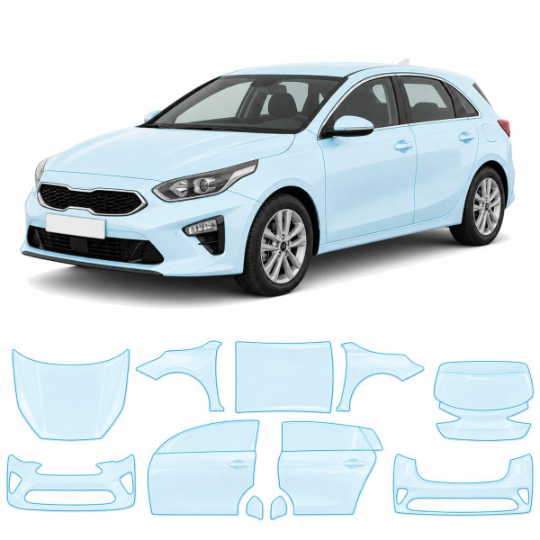 Антигравійна захисна бронеплівка за лекалами для Kia Ceed CD 2018-2021 - повний кузов