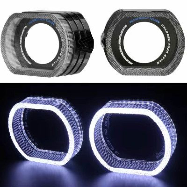 LED Маска Ангельські очі 2.5" D64 12V 6000K BMW Білий Світло R6-O 2 шт