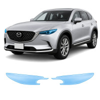 Антигравийная защитная бронепленка по лекалам для Mazda CX-9 TC facelift 2020-2023 - оптика (фары и ПТФ)