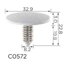 Клипса крепления для обшивки Ford Mazda Honda Nissan Toyota Mitsubishi Suzuki Lincoln (C0572)