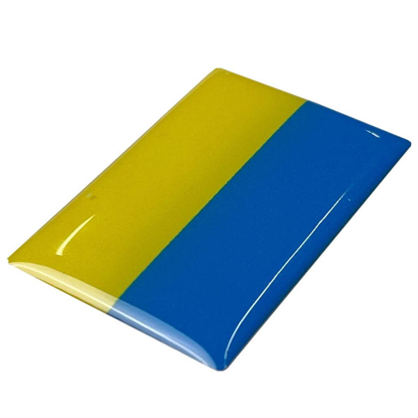 Наклейка Силиконовая Объемная Флаг Украины 45 x 30 мм 1 шт