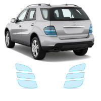 Антигравийная защитная бронепленка по лекалам для Mercedes-Benz M-Class W164 2005-2008 - задние фонари стопы