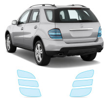 Антигравийная защитная бронепленка по лекалам для Mercedes-Benz M-Class W164 2005-2008 - задние фонари стопы
