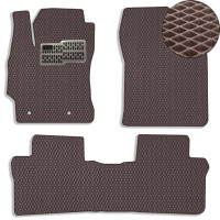 Килимки у салон EVA для Toyota Corolla Е160 / E170 2013-2018 з підп'ятником Коричневі-Коричневий кант 5 шт