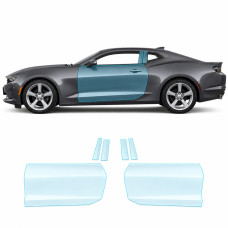 Антигравійна захисна бронеплівка за лекалами для Chevrolet Camaro VI facelift 2019-2024 - зони дверей і стійки вікон