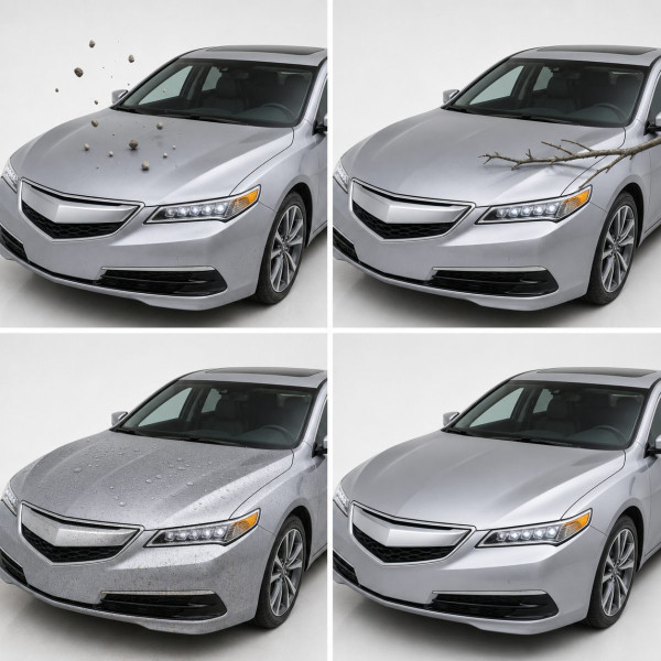 Антигравийная защитная бронепленка по лекалам для Acura TLX I 2015-2017 - задние фонари стопы