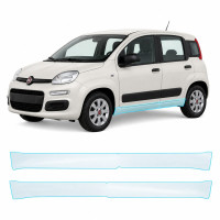 Антигравийная защитная бронепленка по лекалам для Fiat Panda III 2011-2024 - нижняя зона кузова пороги