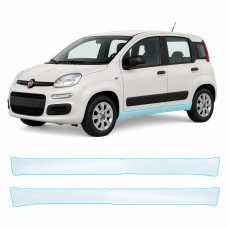 Антигравійна захисна бронеплівка за лекалами для Fiat Panda III 2011-2024 - нижня зона кузова пороги