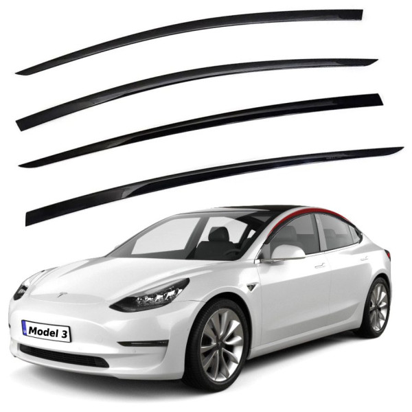 Дефлектори вікон вітровики Benke для Tesla Model 3 2017- Premium (BTSM31923)