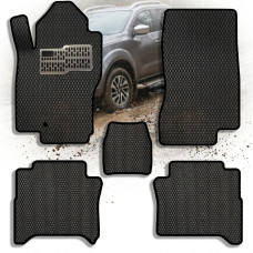 Килимки у салон EVA для Nissan Navara III (D40) Double Cab 2005- з підп'ятником Чорні 5 шт